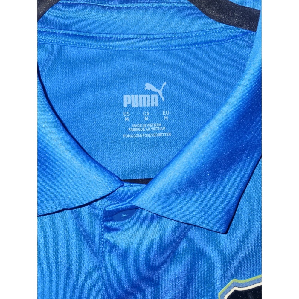 Puma Shirt M Mens Soccer/ Football Team Blue Short Sleeve Jersey NWT - Picture 7 of 9